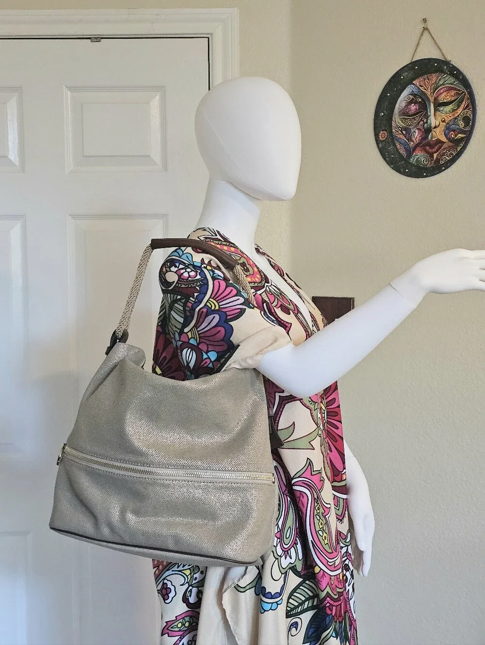 Michael Kors Metallic Gold Shoulder Hobo Bag